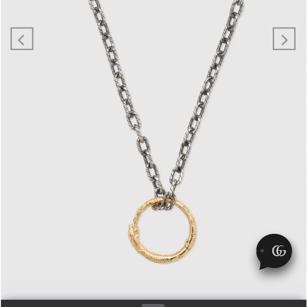 Brand new men’s Gucci snake, ring, pendant necklace